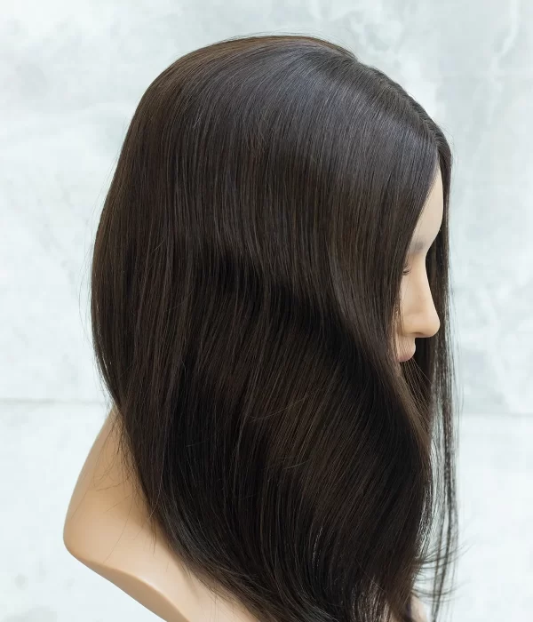 Chantel - 6" x 6" Full Lace Hand-tied Human Hair Topper | Lace Front | Lightweight & Breathable - Image 3