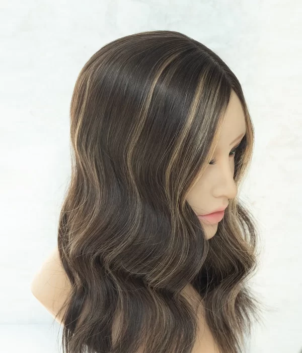 Rachel - 7" x 8" Mono Top Human Hair Topper | With Pre-cut Layers | Free Hair Parting - Image 3