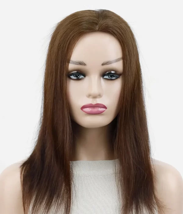 Karen - 2.75"x6" Full Mono Human Hair Topper for Thinning Hairline | Low Density - Image 5