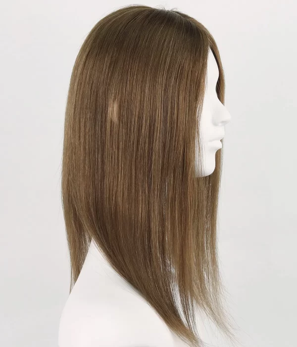 Anne - 6"x6" Silk Part Human Hair Topper with Full Hand-tied Fish Net Around | Micro Line Topper | Hair Loss Integration System - Image 12