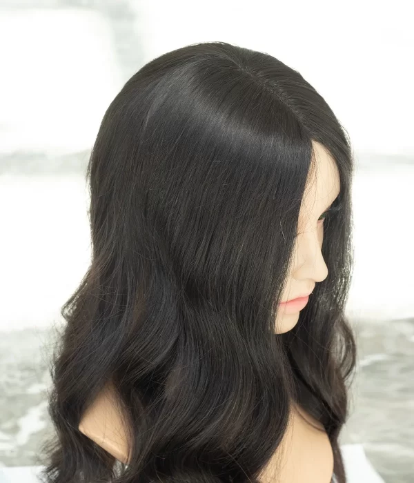Justine - 6"x7" Full Silk Base European Human Hair Topper | 100% Handtied | European Hair Topper - Image 4